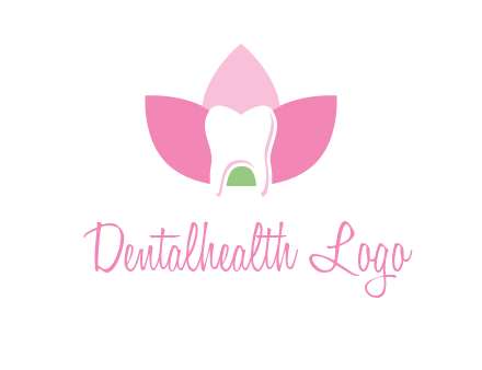 tooth in lotus flower dental logo