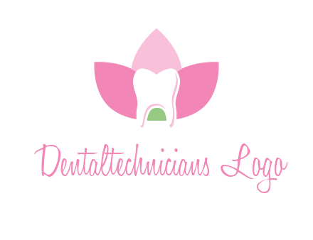 tooth in lotus flower dental logo