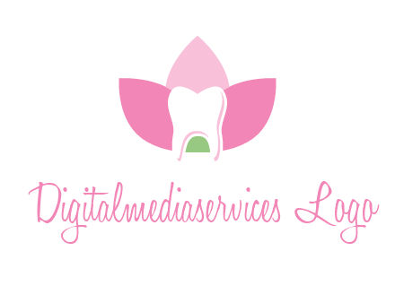 tooth in lotus flower dental logo