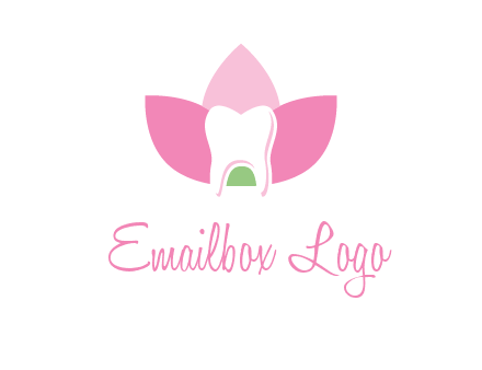 tooth in lotus flower dental logo
