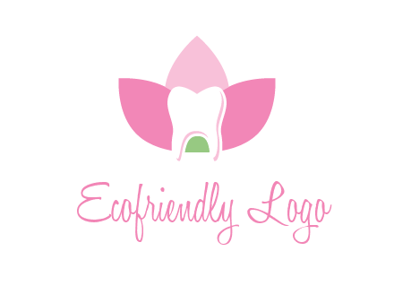 tooth in lotus flower dental logo