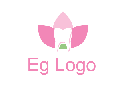 tooth in lotus flower dental logo