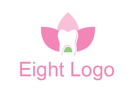 tooth in lotus flower dental logo