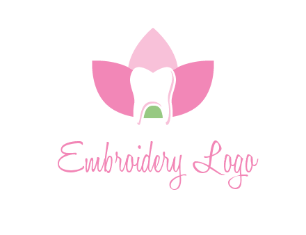tooth in lotus flower dental logo