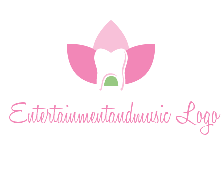 tooth in lotus flower dental logo