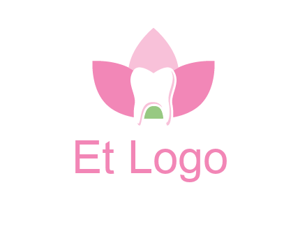 tooth in lotus flower dental logo