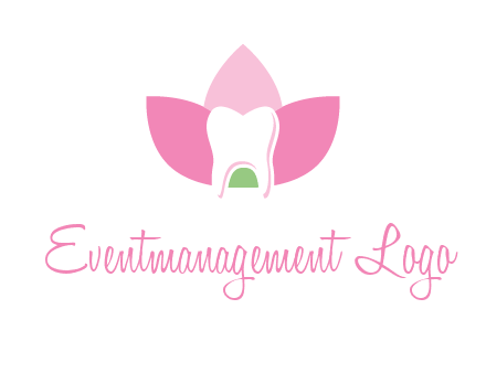 tooth in lotus flower dental logo