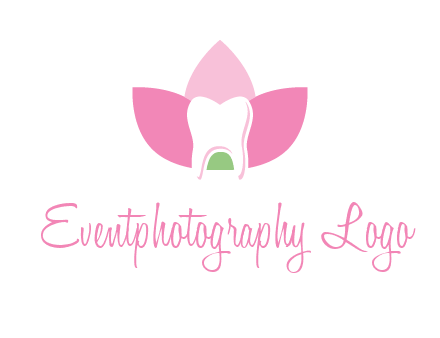 tooth in lotus flower dental logo