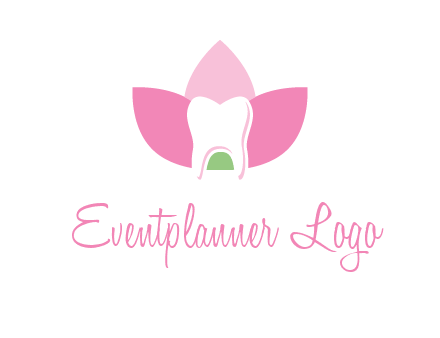 tooth in lotus flower dental logo