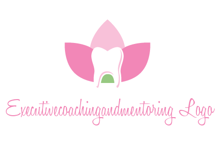 tooth in lotus flower dental logo