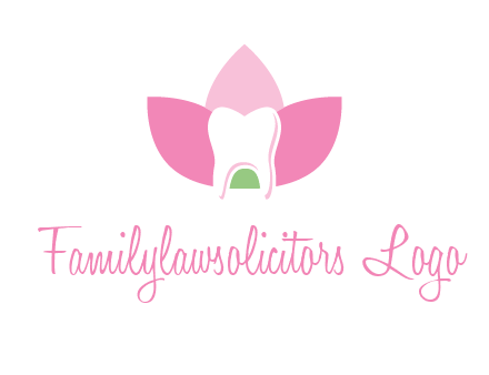 tooth in lotus flower dental logo