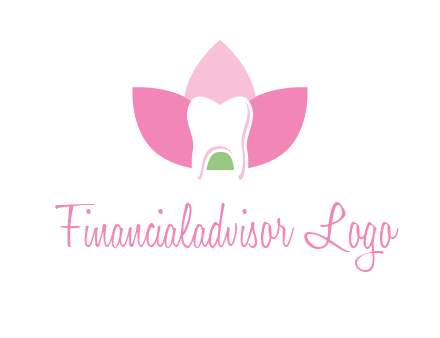 tooth in lotus flower dental logo