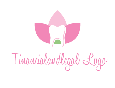 tooth in lotus flower dental logo