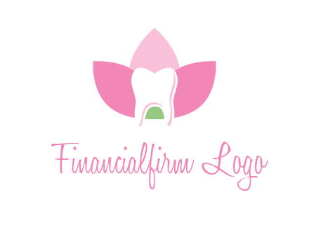 tooth in lotus flower dental logo