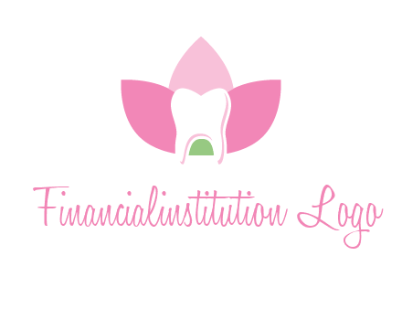 tooth in lotus flower dental logo