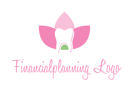 tooth in lotus flower dental logo