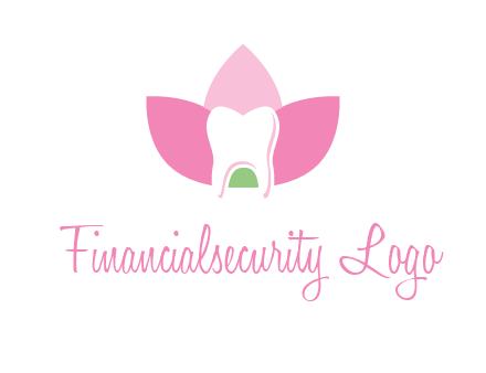 tooth in lotus flower dental logo