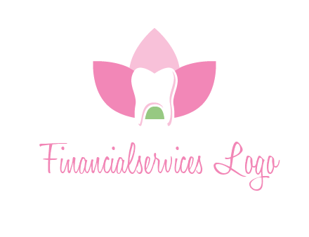 tooth in lotus flower dental logo