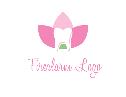 tooth in lotus flower dental logo