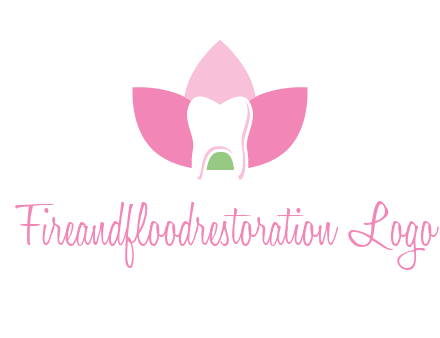tooth in lotus flower dental logo