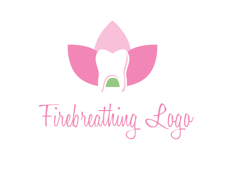 tooth in lotus flower dental logo