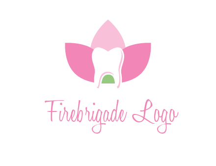 tooth in lotus flower dental logo