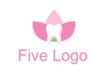 tooth in lotus flower dental logo