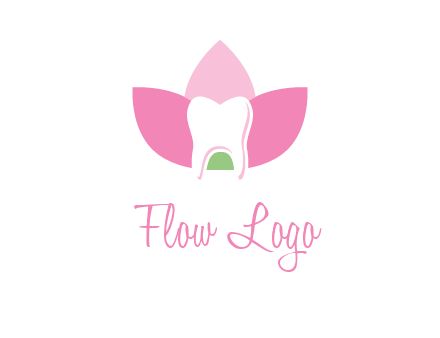 tooth in lotus flower dental logo
