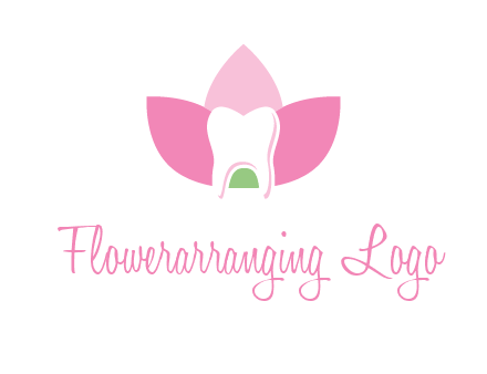 tooth in lotus flower dental logo