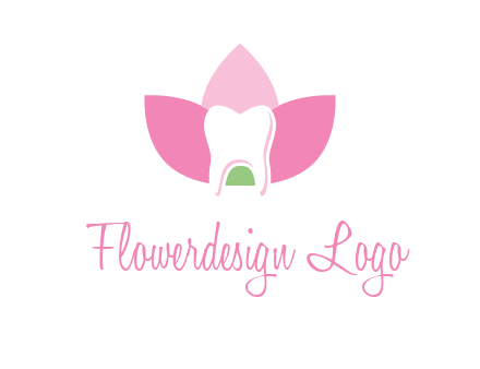 tooth in lotus flower dental logo