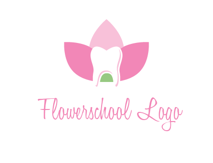tooth in lotus flower dental logo