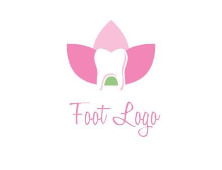 tooth in lotus flower dental logo