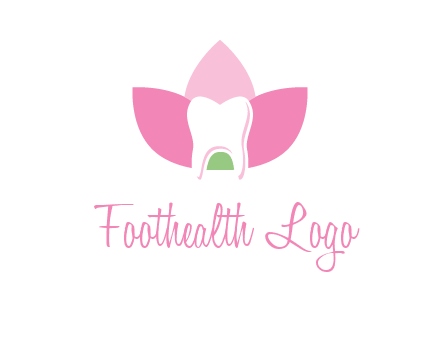 tooth in lotus flower dental logo