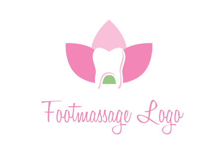tooth in lotus flower dental logo