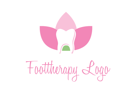 tooth in lotus flower dental logo