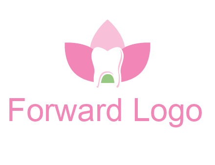 tooth in lotus flower dental logo