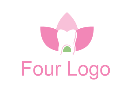 tooth in lotus flower dental logo