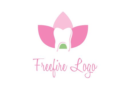 tooth in lotus flower dental logo