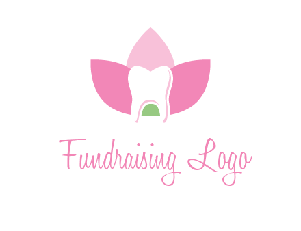 tooth in lotus flower dental logo