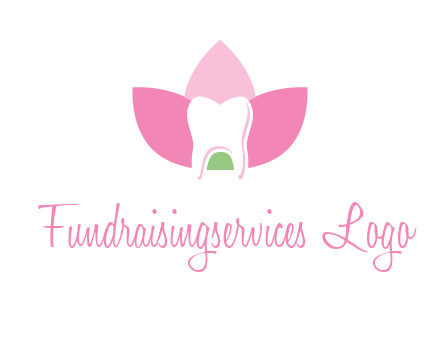 tooth in lotus flower dental logo