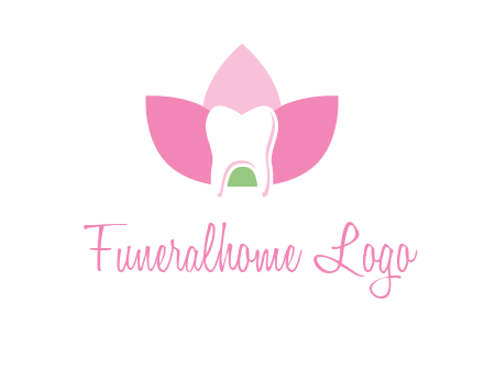 tooth in lotus flower dental logo