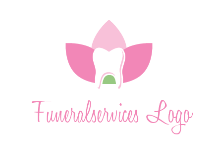 tooth in lotus flower dental logo