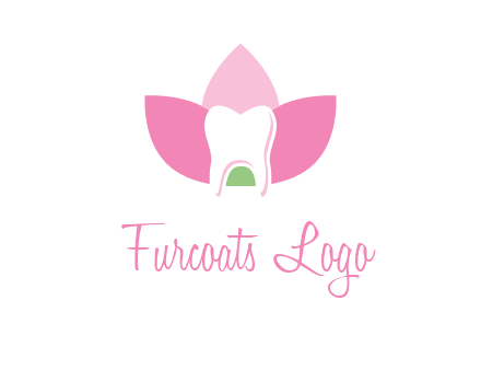 tooth in lotus flower dental logo