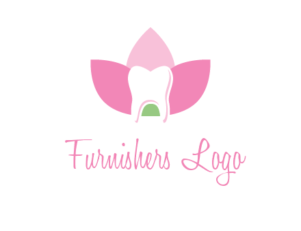tooth in lotus flower dental logo