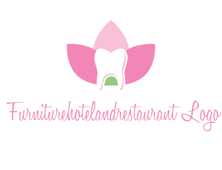 tooth in lotus flower dental logo