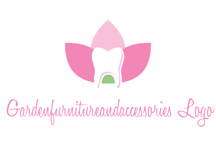 tooth in lotus flower dental logo