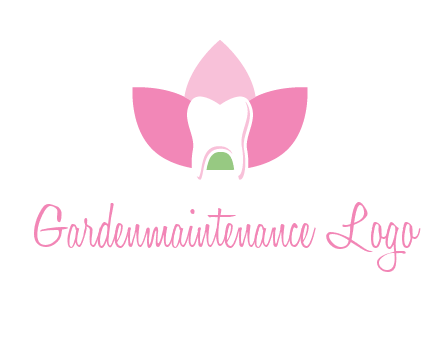 tooth in lotus flower dental logo