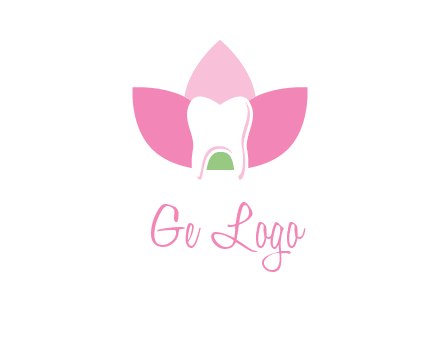 tooth in lotus flower dental logo