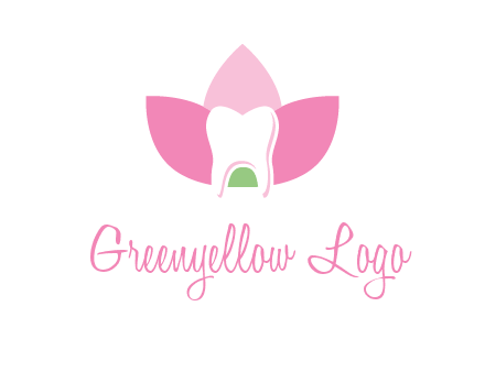 tooth in lotus flower dental logo
