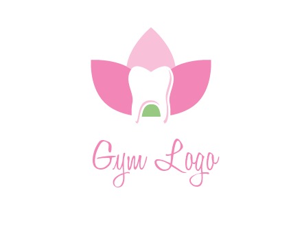 tooth in lotus flower dental logo